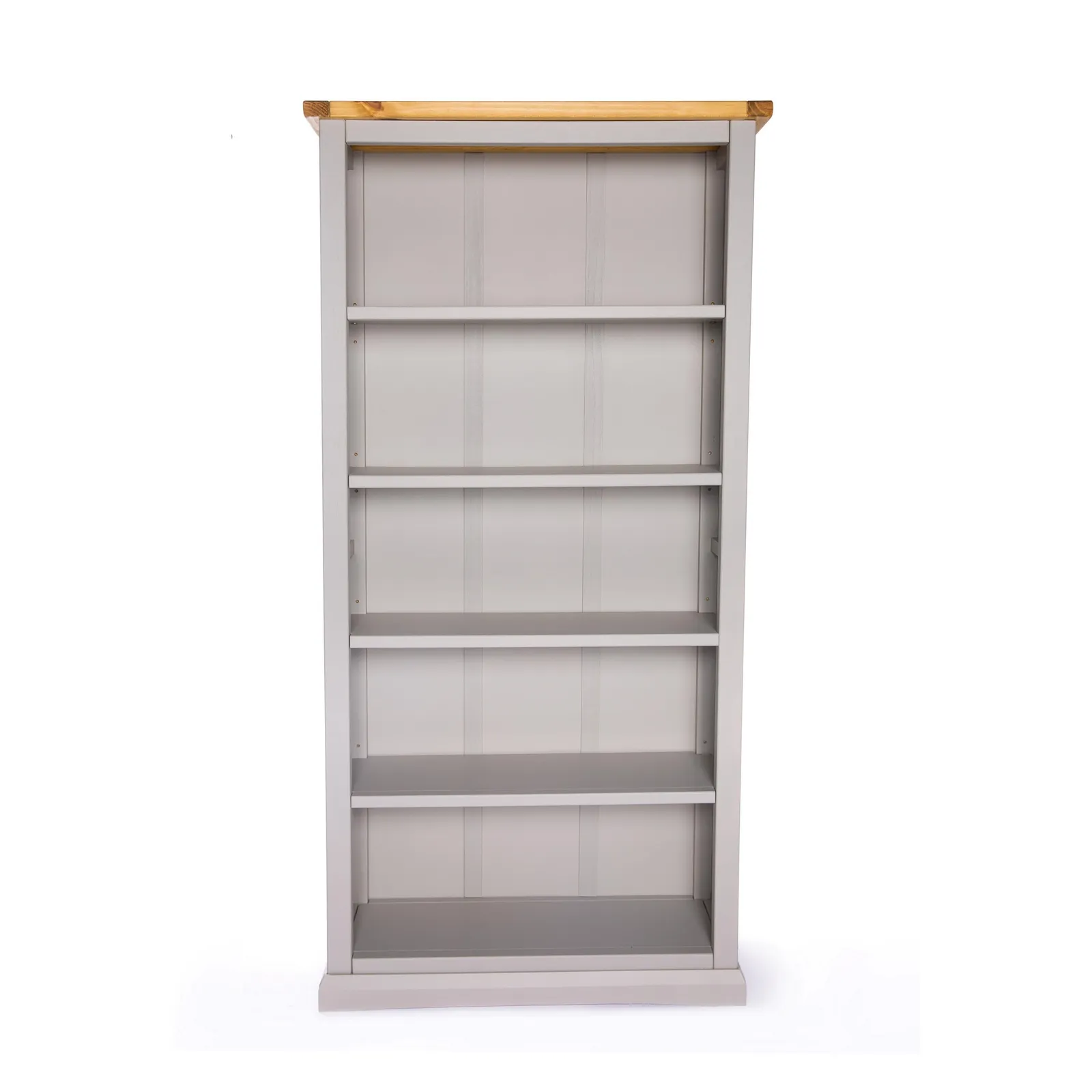 Cabinet Bits Bookcase with plinth 180x90x30cm in Light Grey 1