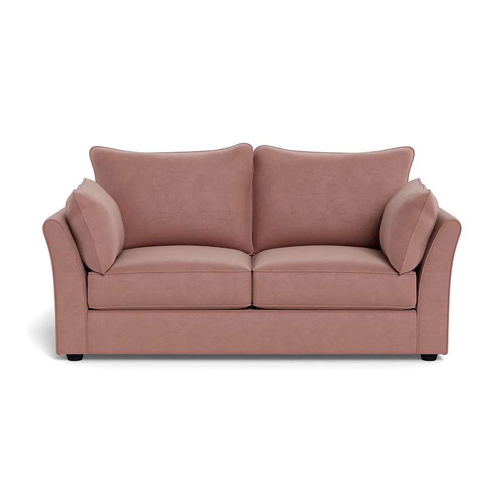 Heal's Tailor 3 Seater Sofa Smart Luxe Velvet Dusky Pink Black Beech Feet