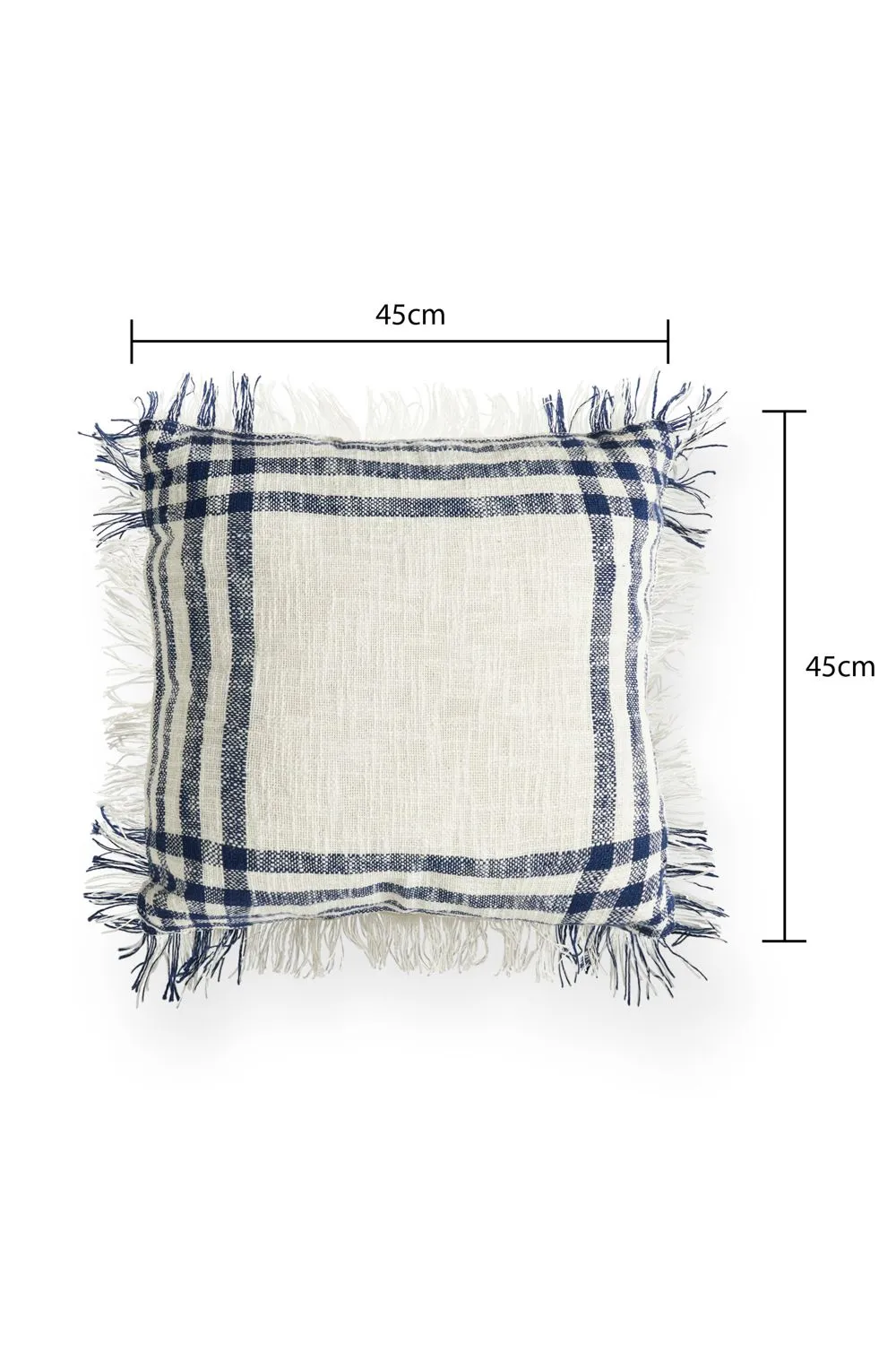 BHS Tula Check Cushion in Navy 6