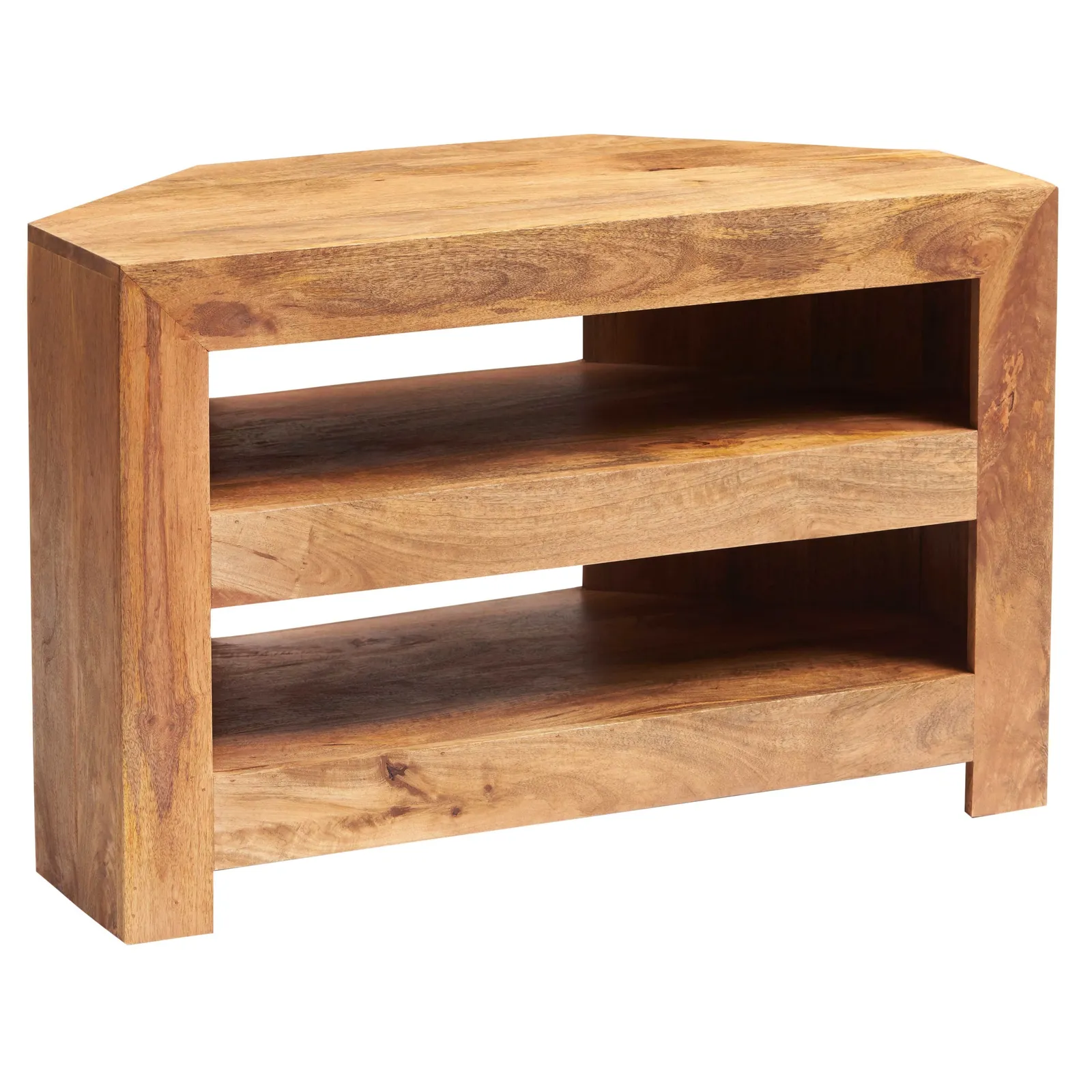 IH Design Duvid Light Mango Corner TV Cabinet in Brown 3
