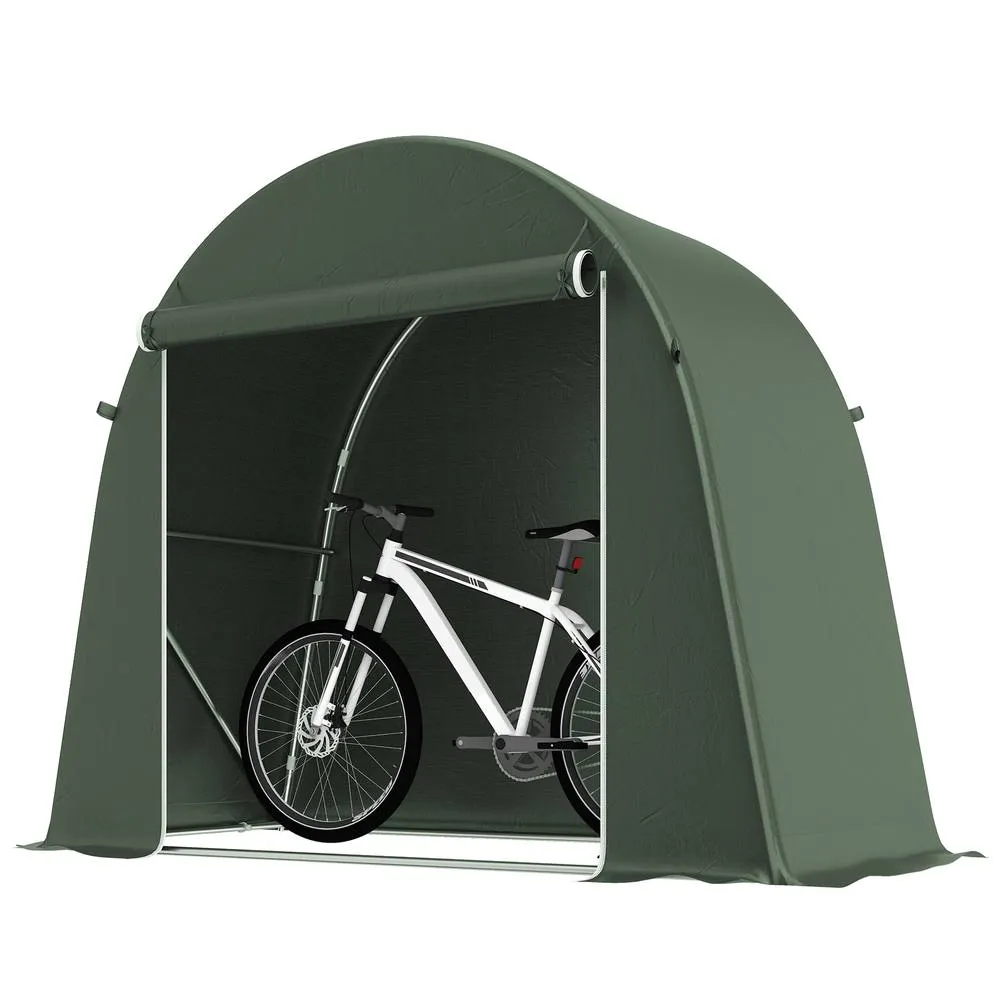 OUTSUNNY 8 x 4 ft Garden Storage Shed Tent Bike Tent, Green 2