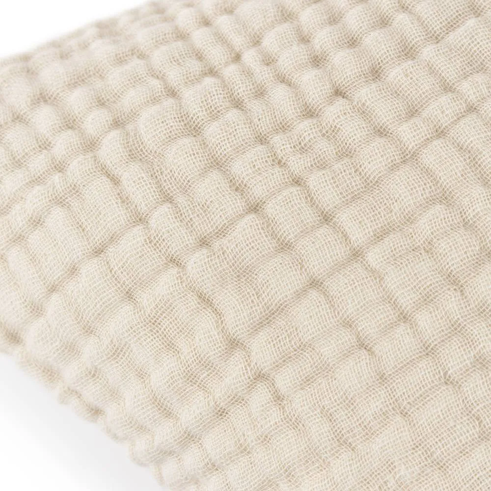 Yard Lark Muslin 100% Cotton Plain Cushion in Natural 4