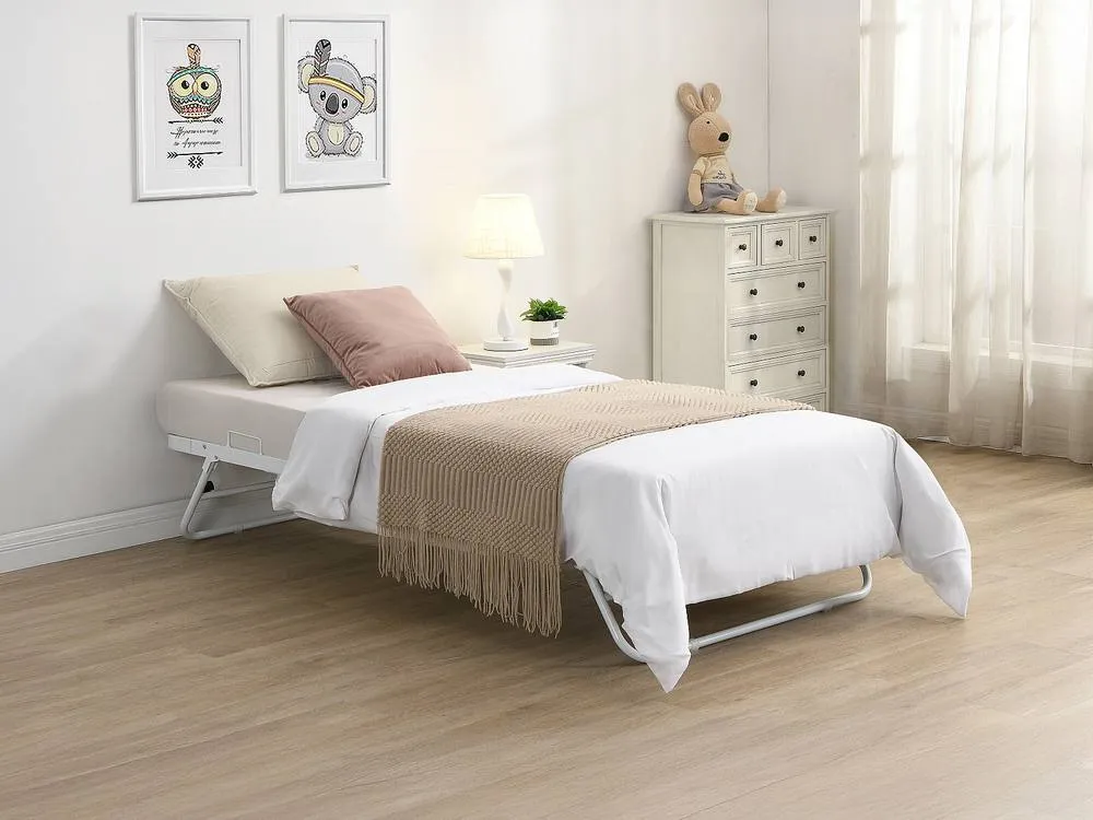 Vente-unique Folding Guest Bed - 90 X 190 Cm - Metal - White - ADONIS II 3