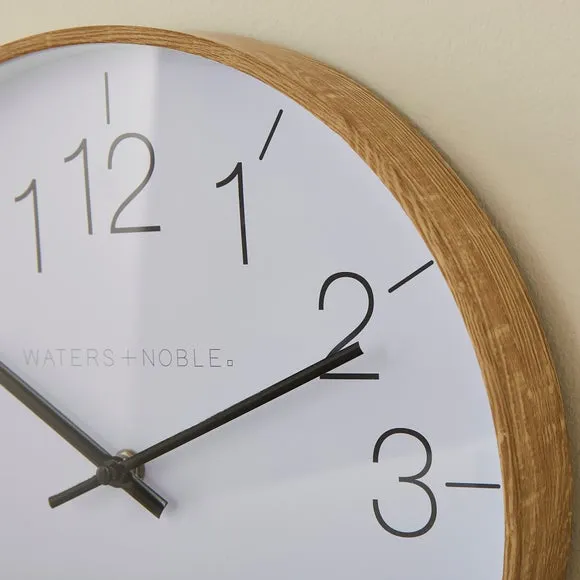 Modern Wood Effect Round Wall Clock 2