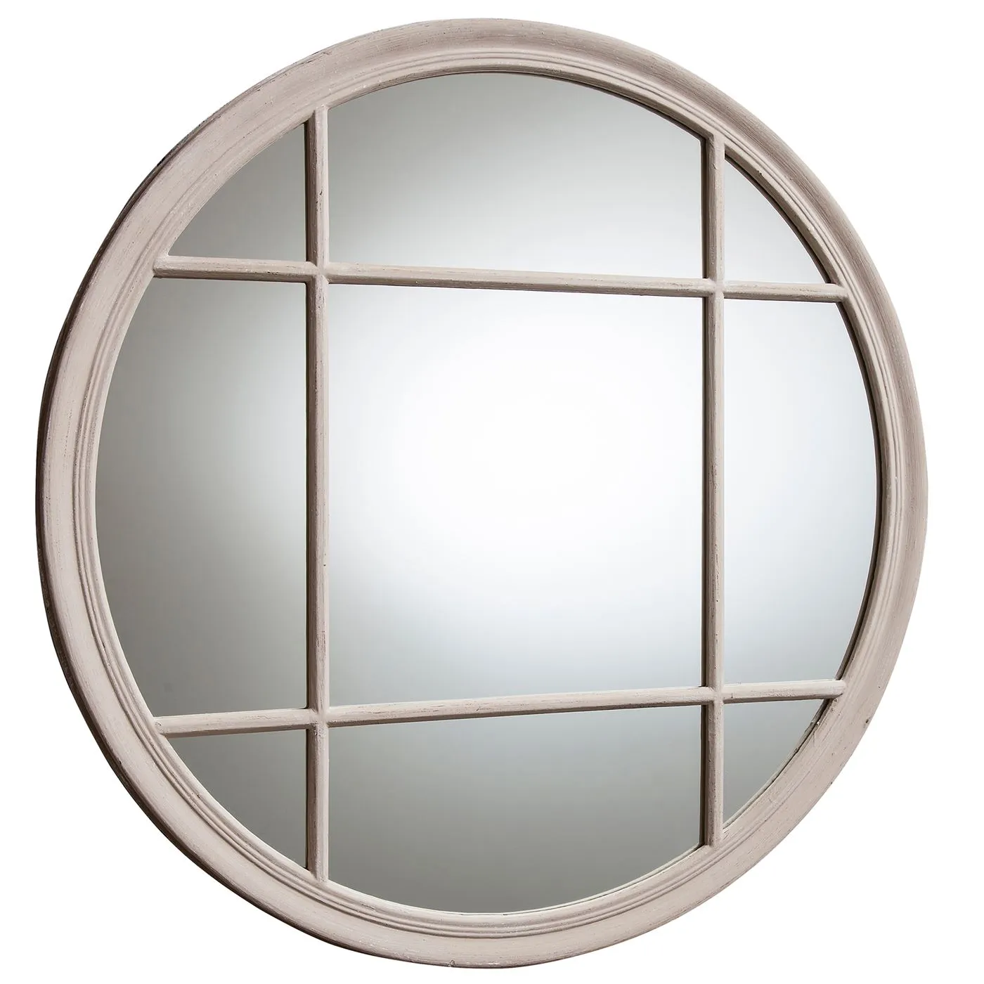 Round Window Mirror Natural