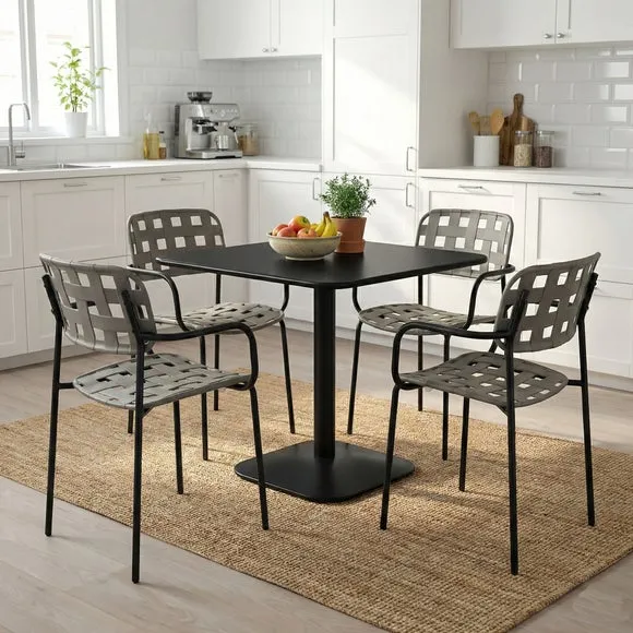 Modura Albin Square Table with 4 Karin Armchairs 3