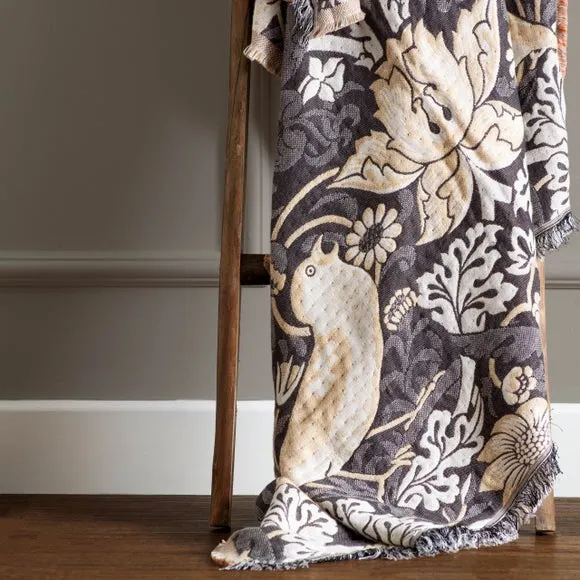 Morris & Co. Strawberry Thief Throw Blanket 130cm x 170cm 6