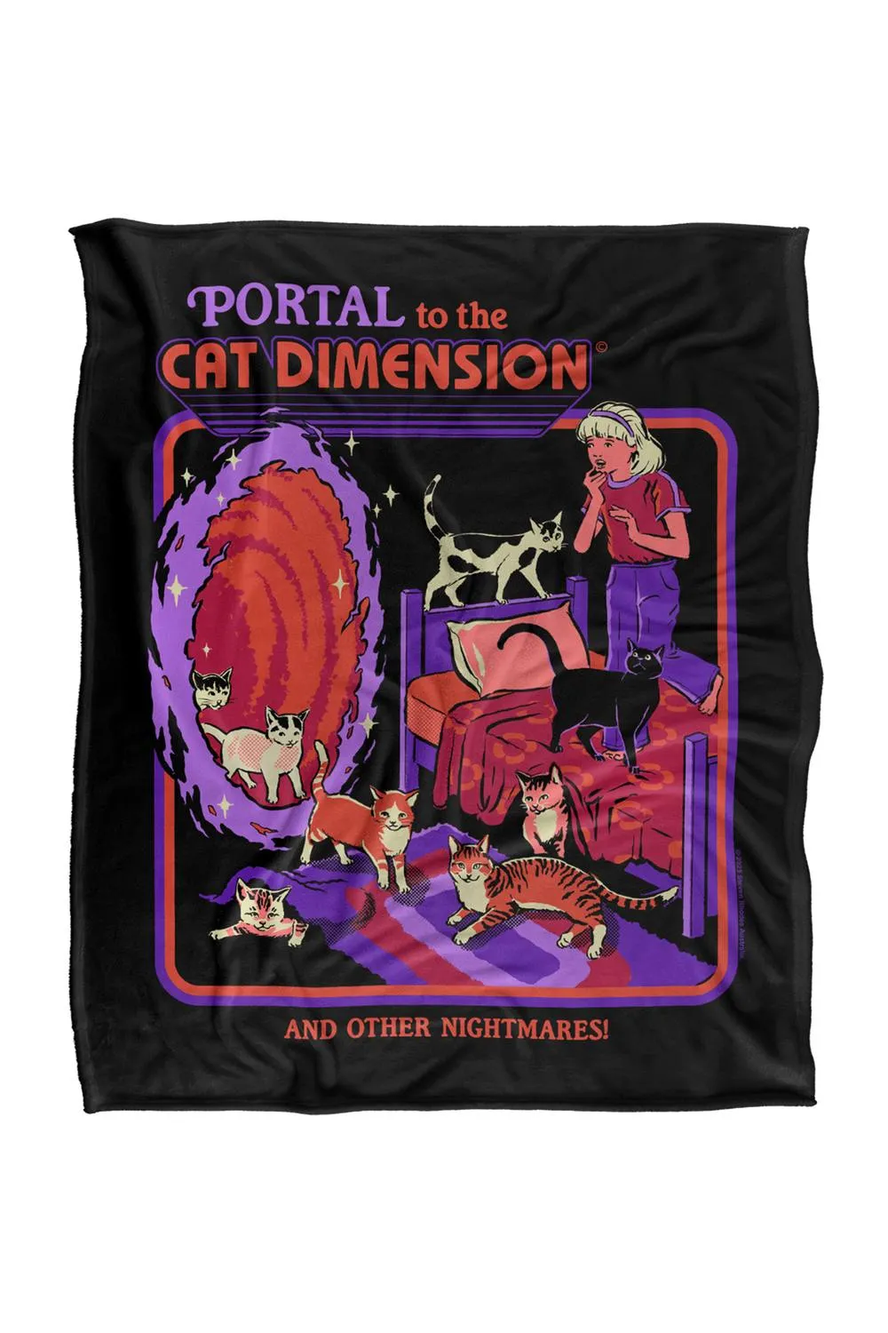 Steven Rhodes Cat Dimension Silky Touch Super Soft Throw Blanket