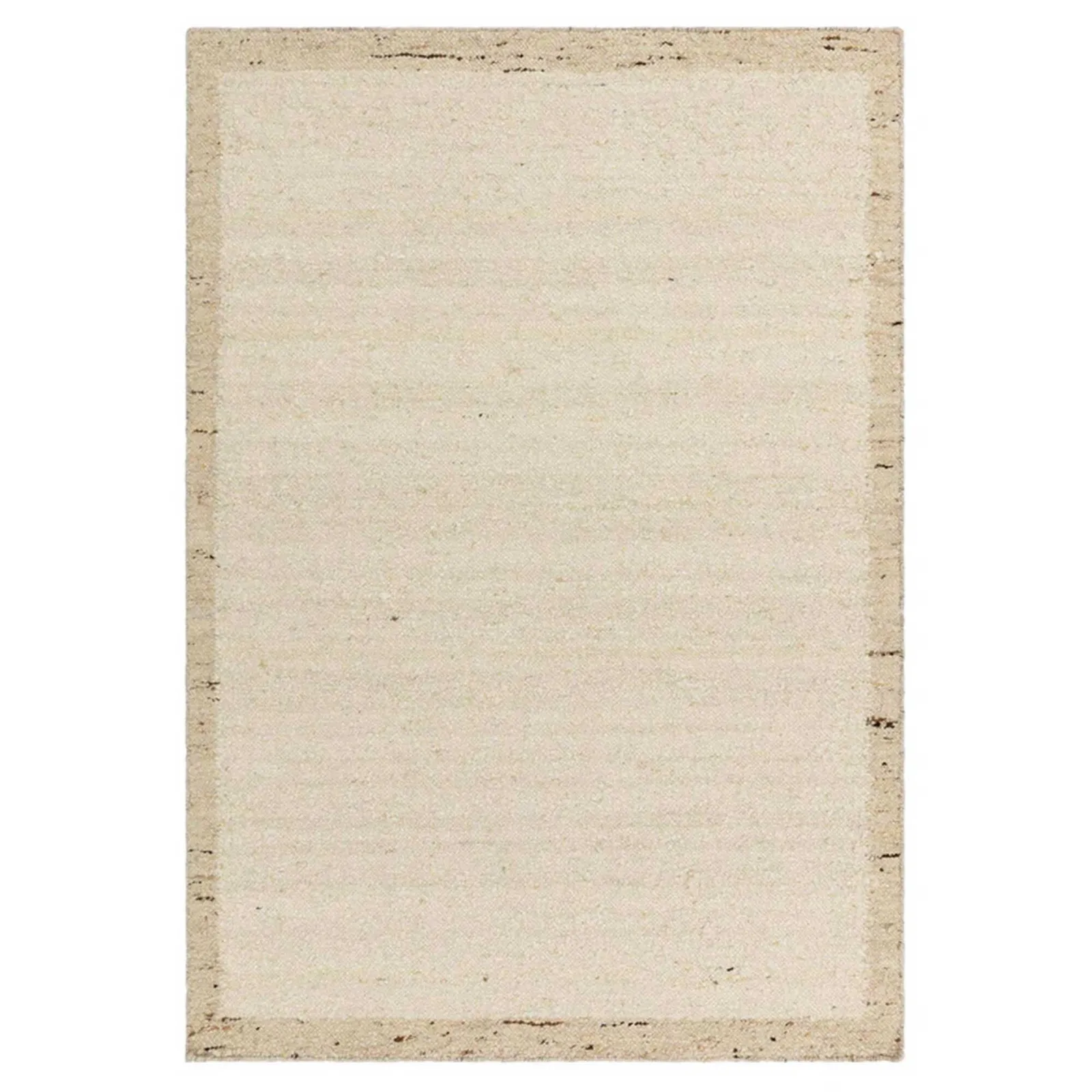 Nori Border 120x170cm Rug, Square, Neutral Wool Blend | Barker & Stonehouse