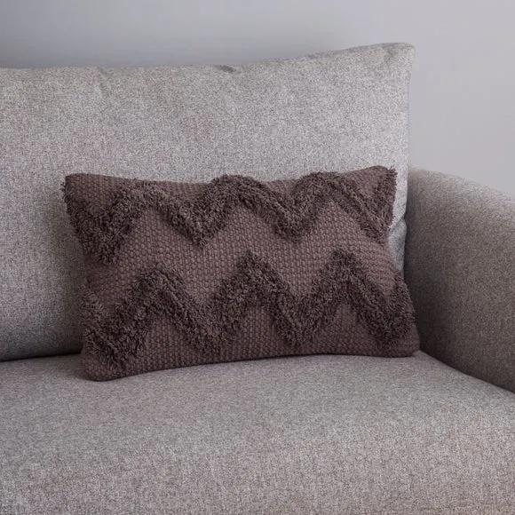 Zig Zag Tufted Cotton Cushion 1