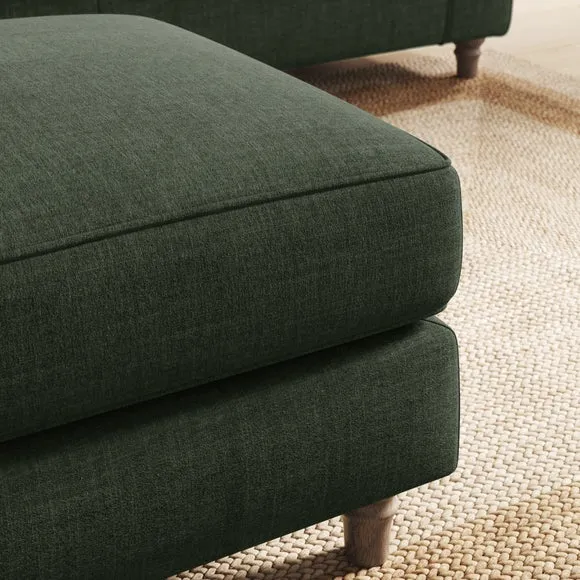 Flori Tonal Plush Chenille Footstool 5