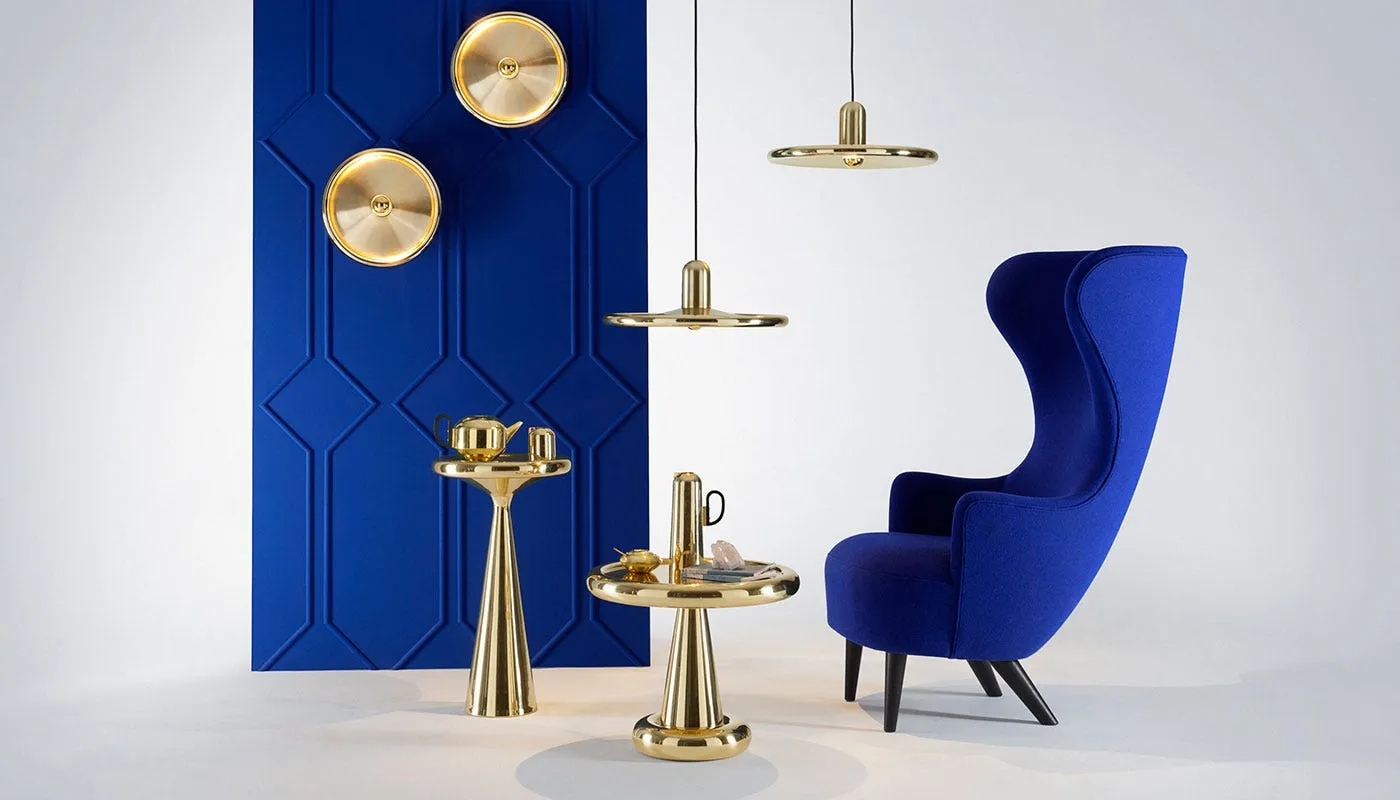 Tom Dixon Wingback Chair in Hallingdal 764 with Black Legs 2