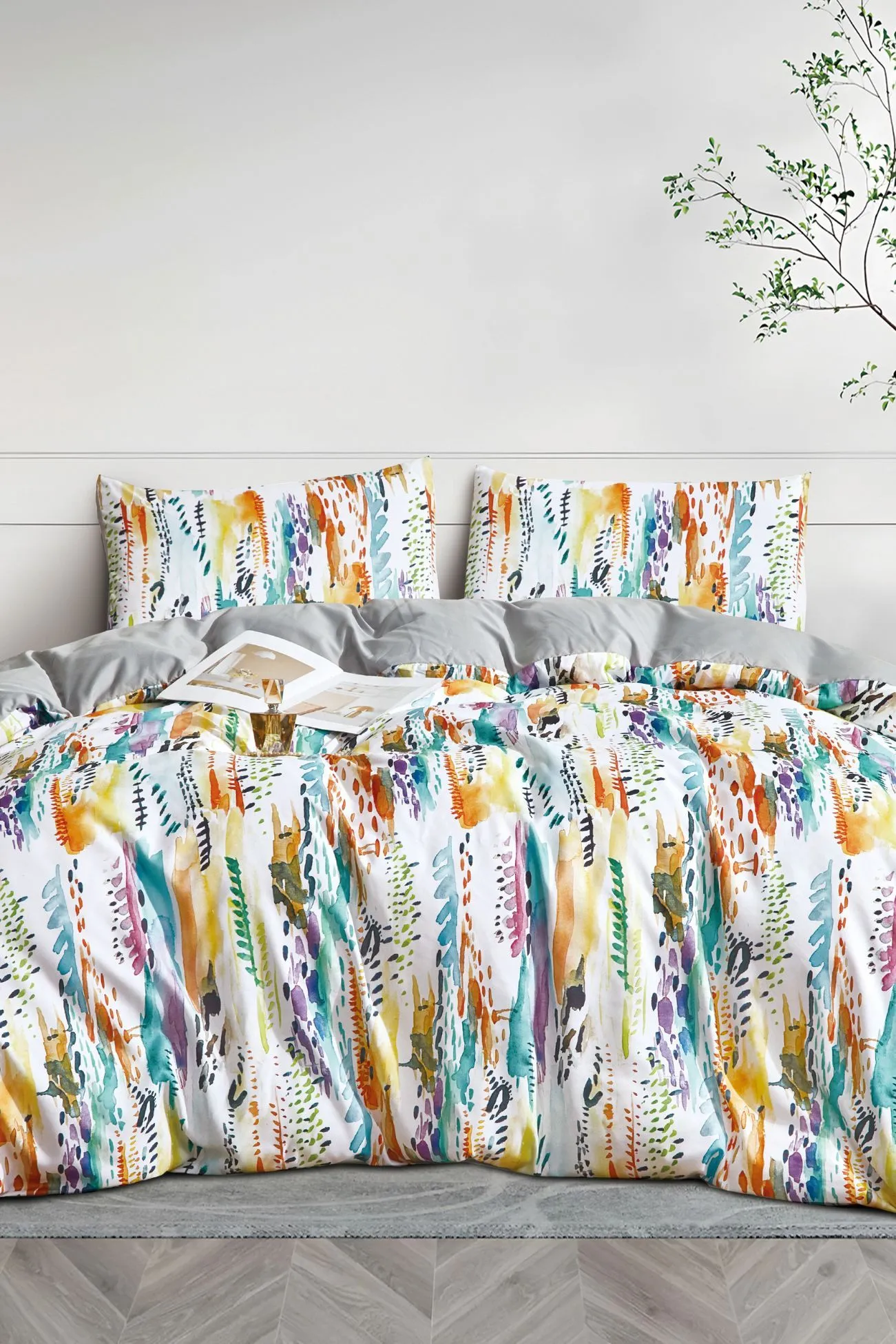 Ezysleep Elodie Floral Printed Duvet Set