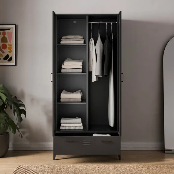 Helga Metal Double Wardrobe 2