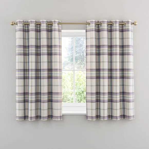 Henley Checked Eyelet Curtains 5