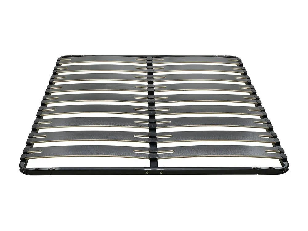 Vente-unique Slatted Frame Bed Base To Assemble 140 X 190 Cm - 2 X 9 Slats in Black