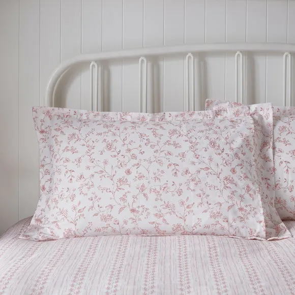 Floral Toile Polycotton Oxford Pillowcase 3
