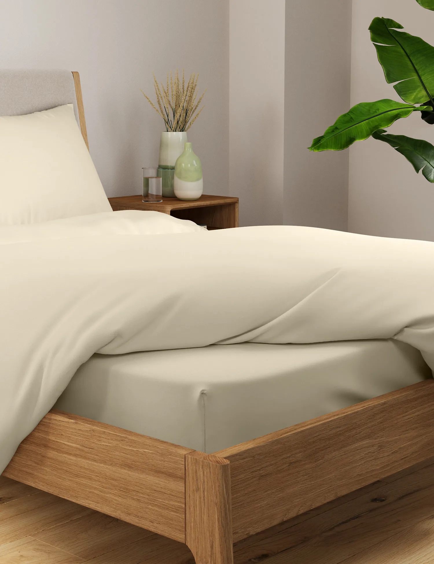 M&S Bamboo Cotton Blend Fitted Sheet