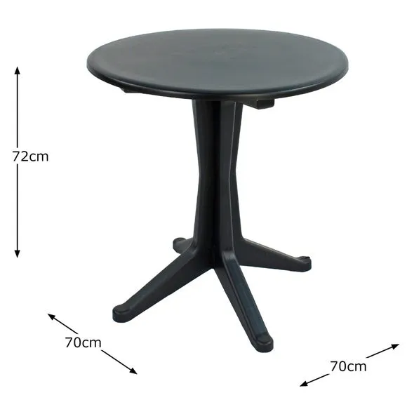 Levante 2 Seater Anthracite Bistro Set with Eolo Chairs 6