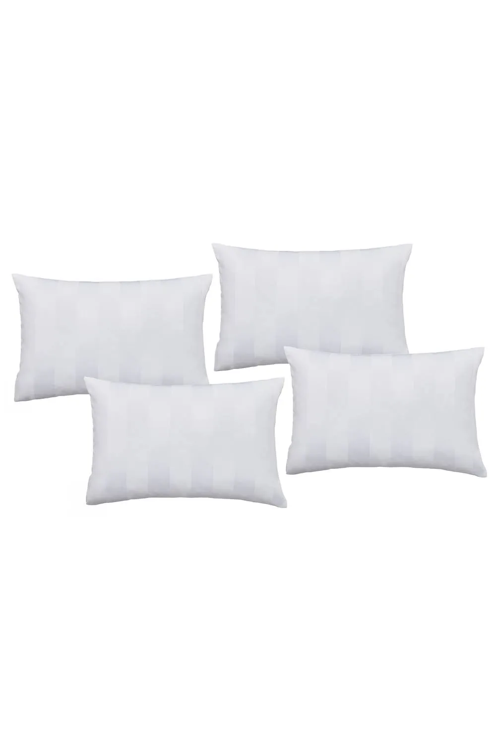 Catherine Lansfield 'So Soft Satin Stripe' Standard Pillowcase Pack of 4 in White 3