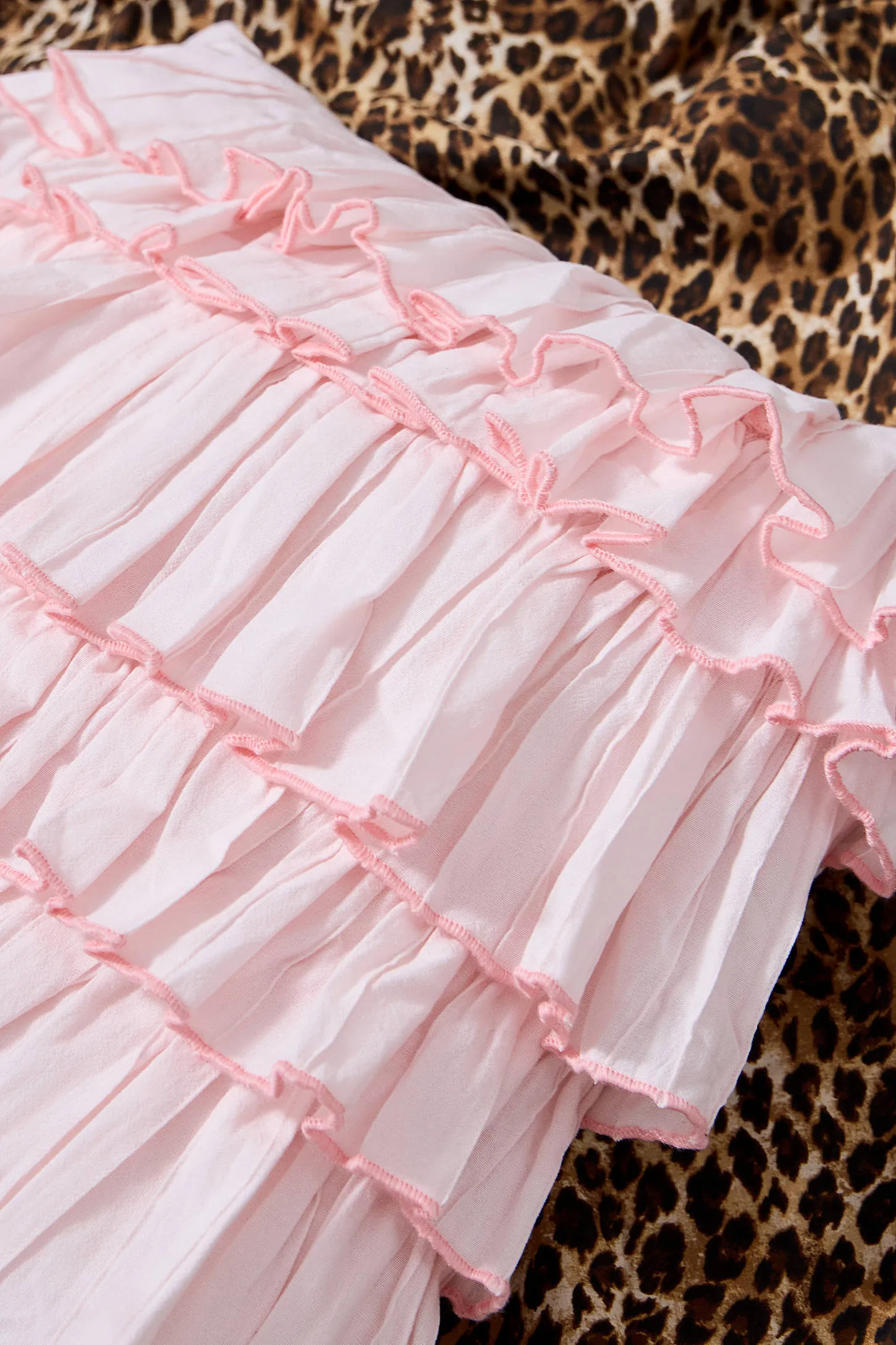 Pink Ruffle Cushion - Rose ALL 2