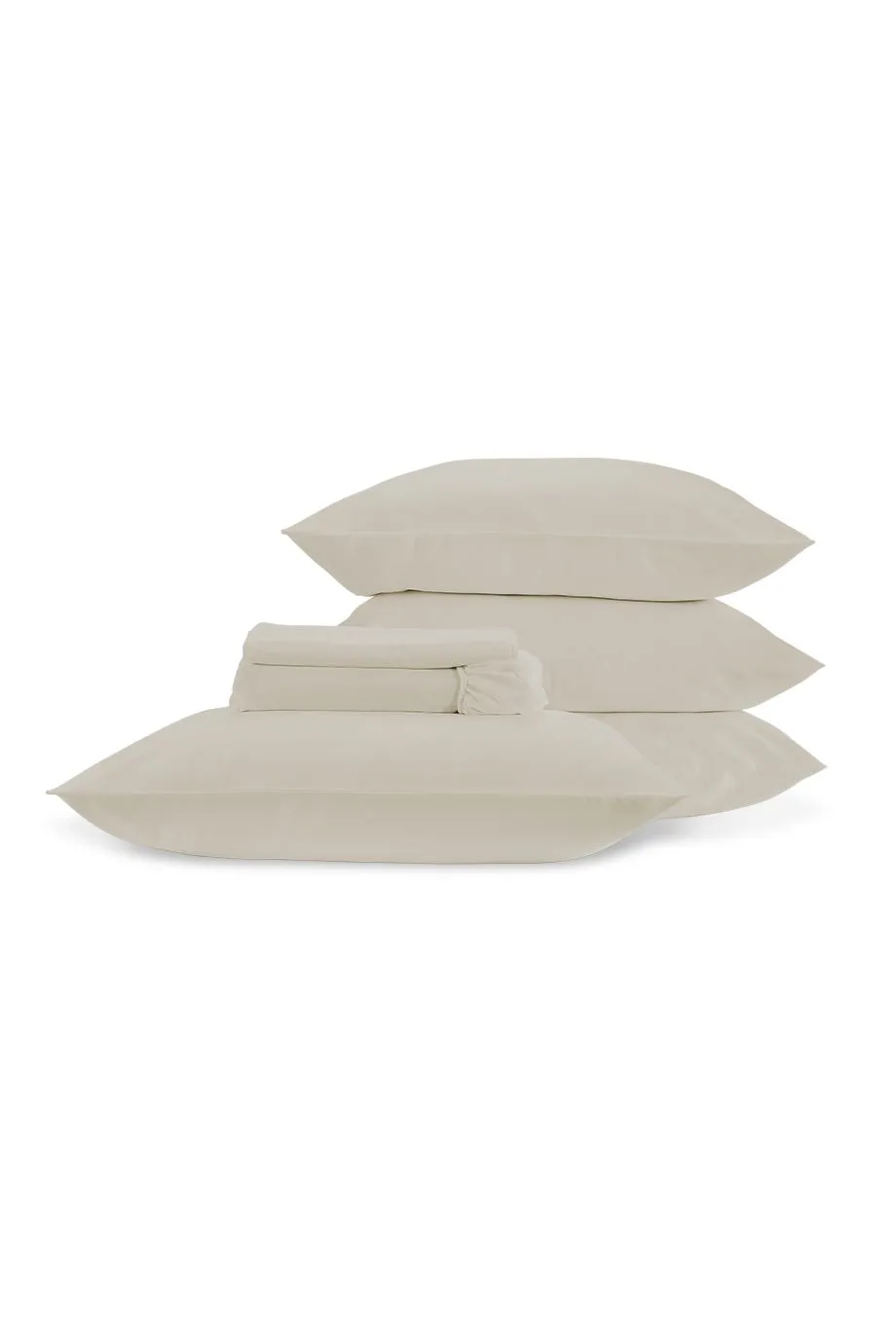 CHRISTY 400TC Luxury Cotton Sateen Plain Dye Full Sheet Bundle in Cream 4