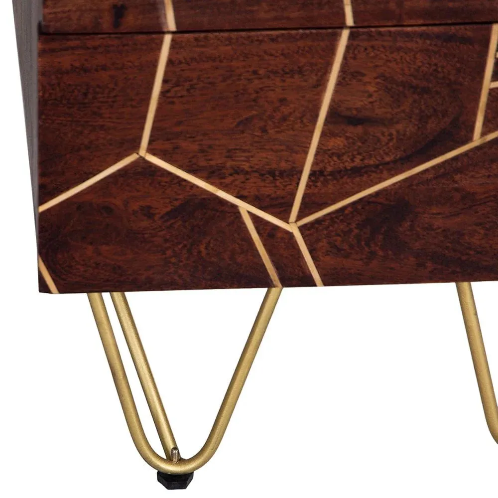 IH Design Jusleen Solid Mango Wood Tall Chest Of Drawers in Brown 6