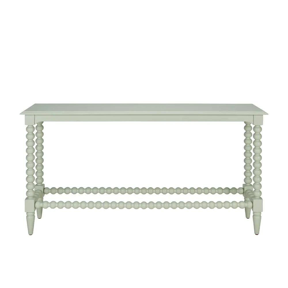 Statement Furniture Cromwell Large Console table with Bobbin Design in Light Green 6