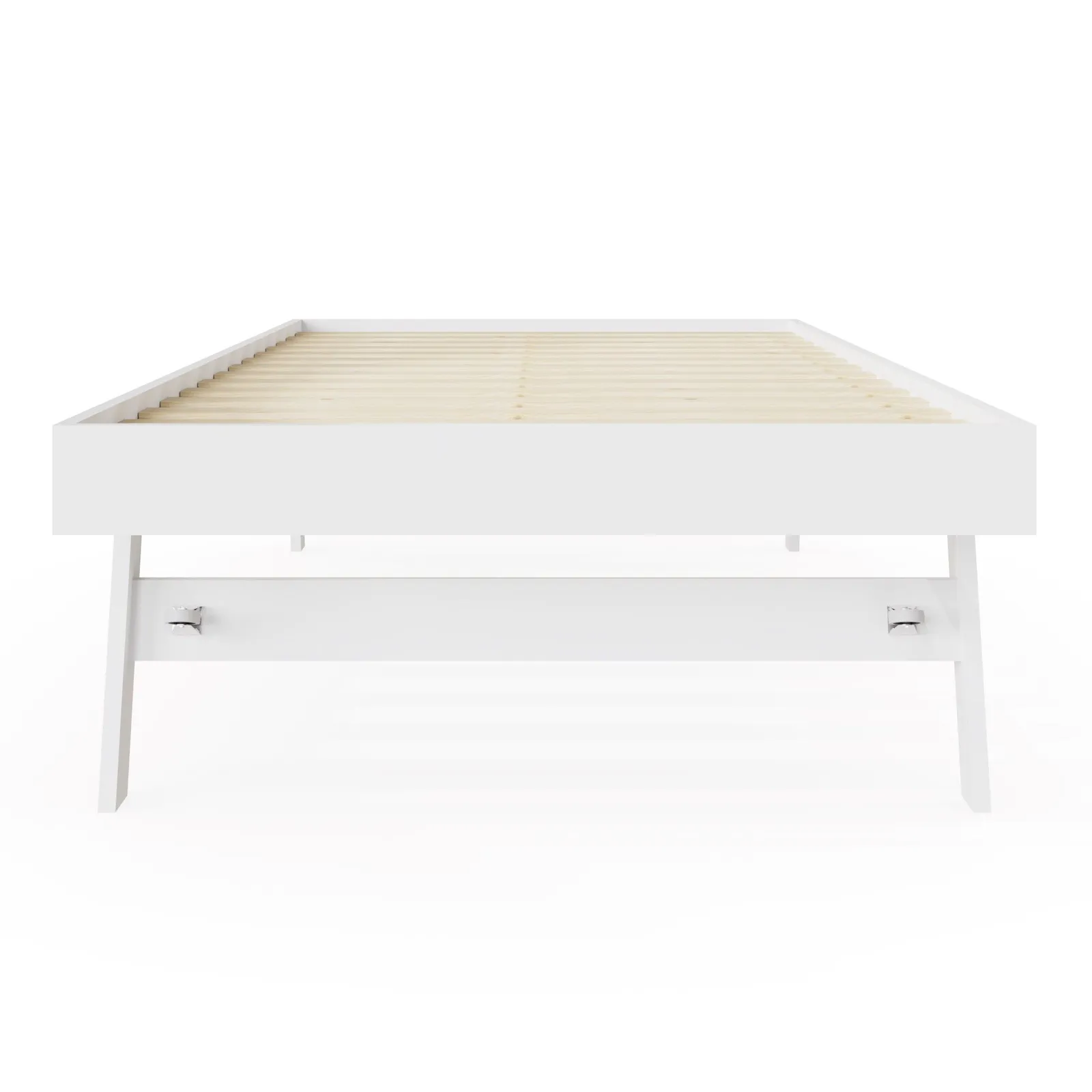 GFW Madrid Wooden Trundle Bed in White 4