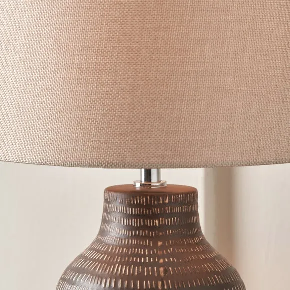 Pacific Lifestyle Kai Textured Ceramic Table Lamp 2