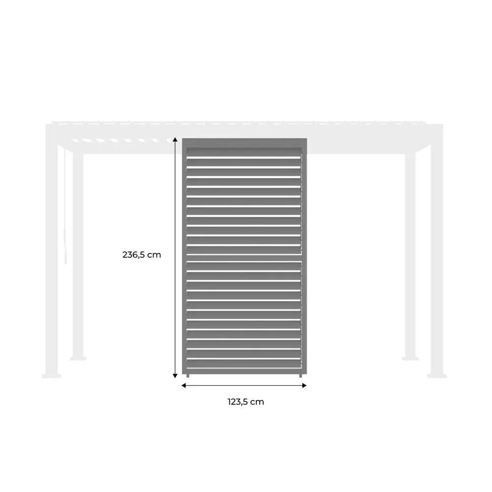 sweeek Adjustable louver panel 130cm for Triomphe pergola 4x3m in White 5