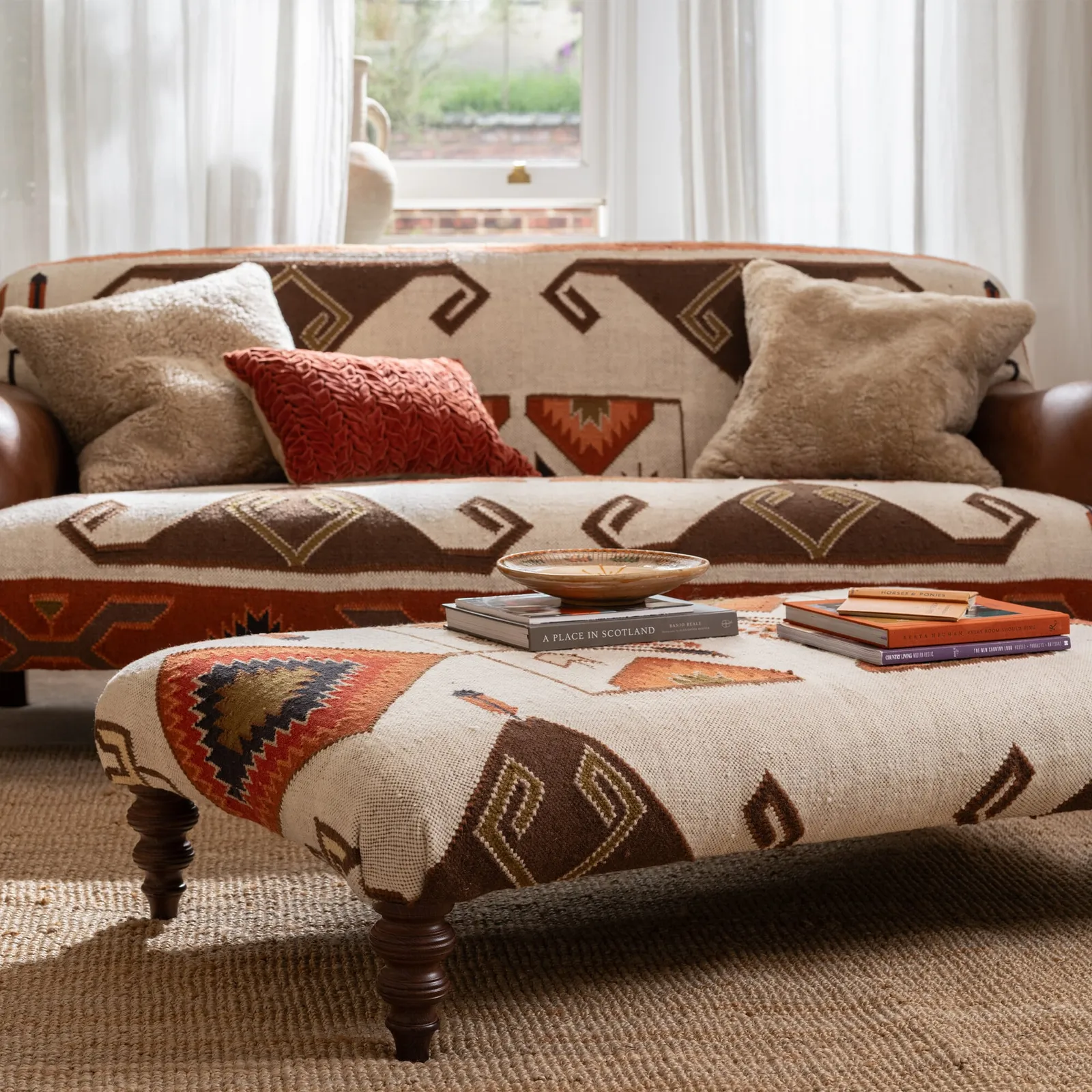 Tetrad Dakota Curved Plain Stool Fabric | Barker & Stonehouse 2