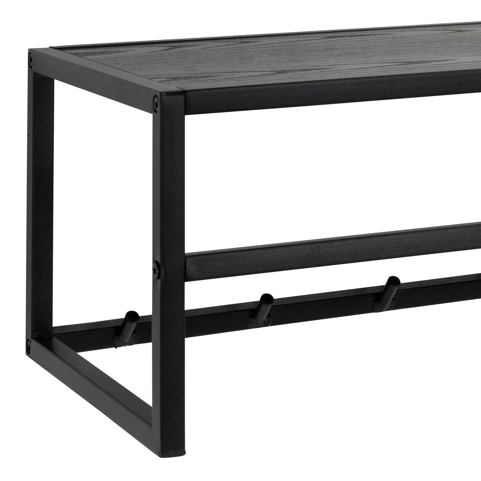 Furniture To Go Seaford Coat Rack in Black & Oak 4