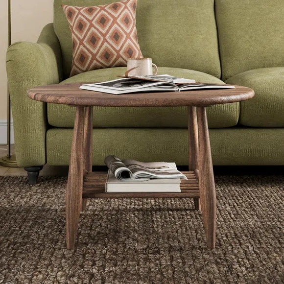 Haider Coffee Table with Shelf, Acacia Wood 1