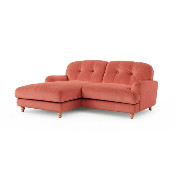 Martha Matte Plush Velvet Corner Chaise Sofa 6