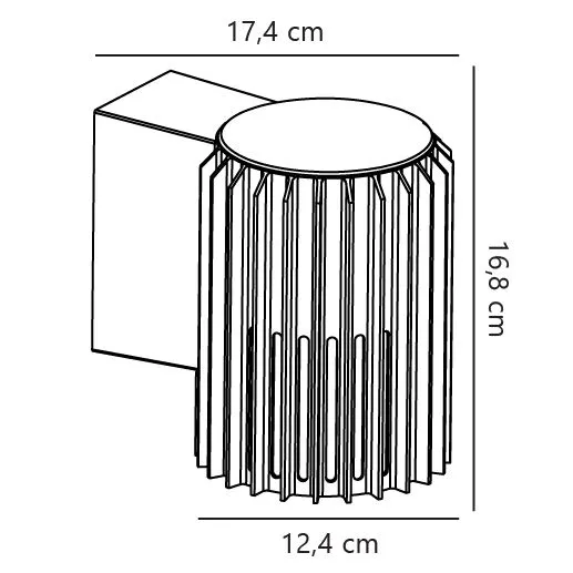 Nordlux Aludra Outdoor Wall Light Brown Metal Garden E27 IP54 Mains 6