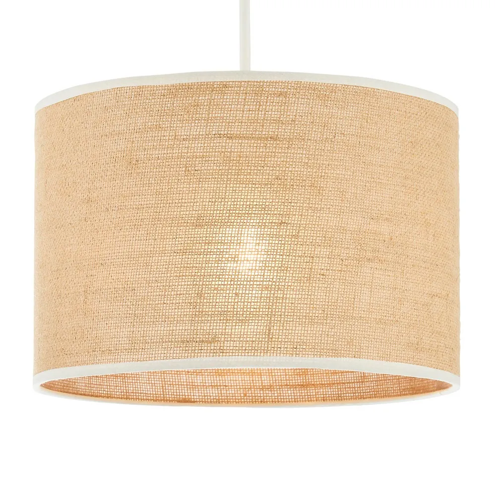 Burlap Easyfit Shade, Natural and Ivory