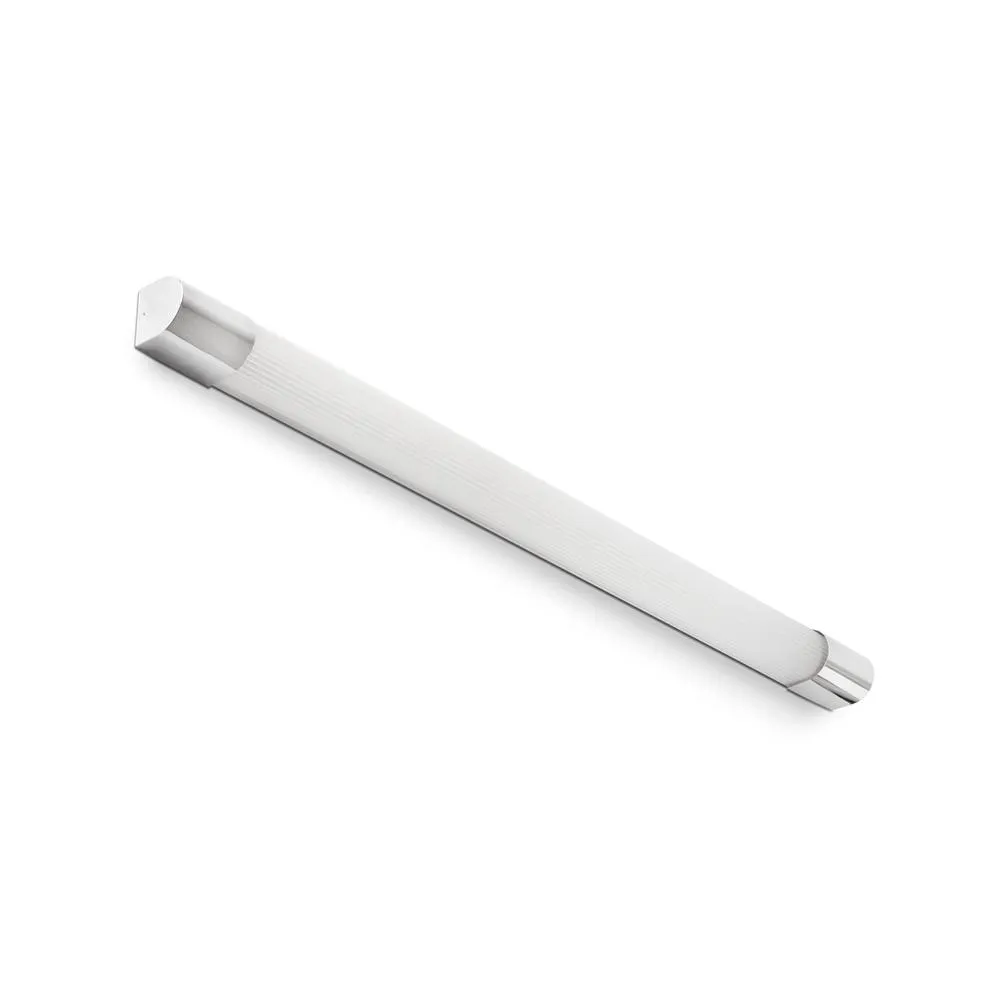 Netlighting Kiva 120cm Bathroom Wall Lamp Chrome IP44 3000K in Silver