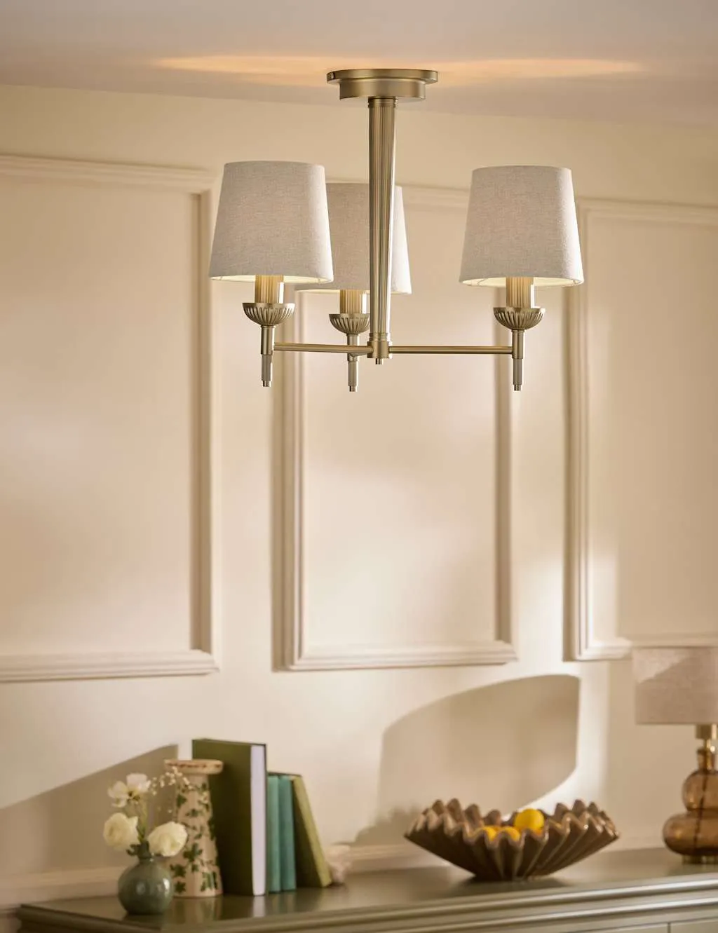 Laura Ashley Sullivan Multi Ceiling Light Champagne