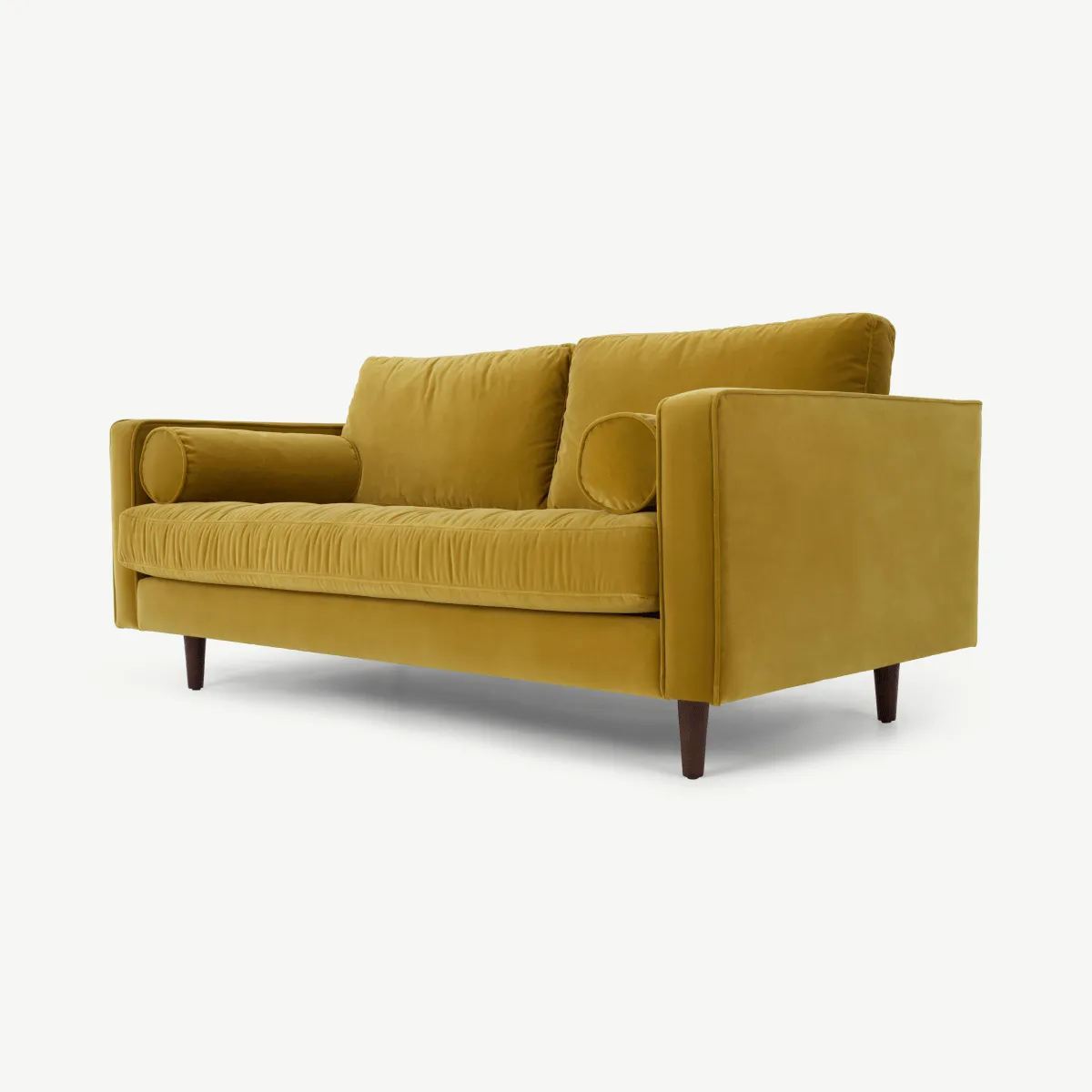 Scott Large 2 Seater Sofa, Gold Cotton Velvet