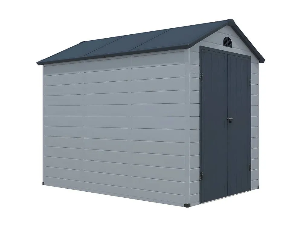 Vente-unique Grey Resin Garden Shed - 5.32 M² - CESIO in Light Grey 5