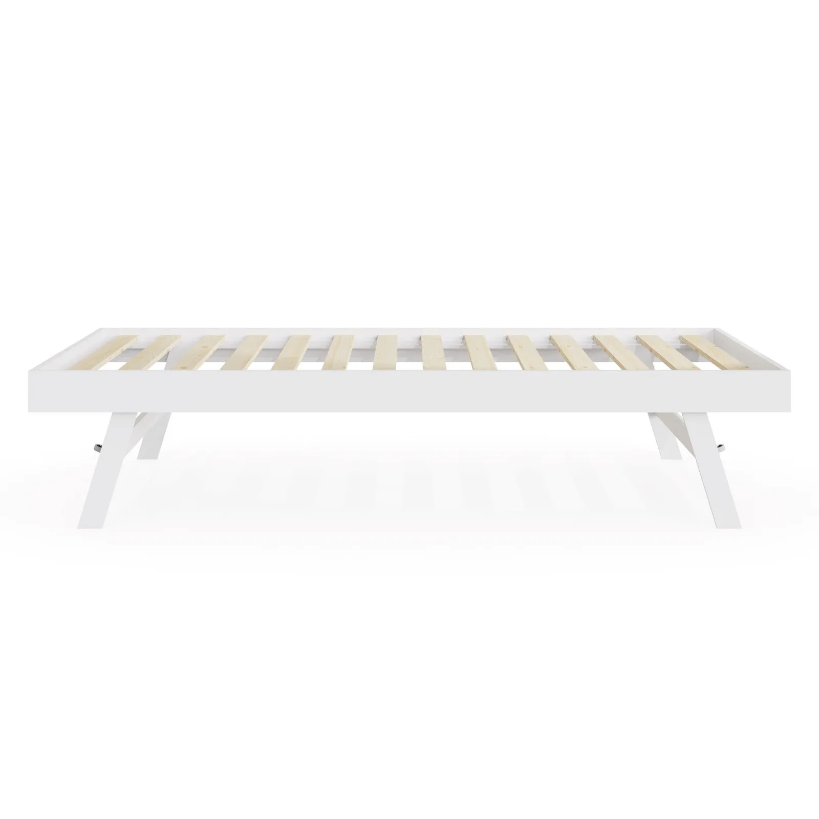 GFW Madrid Wooden Trundle Bed in White 2