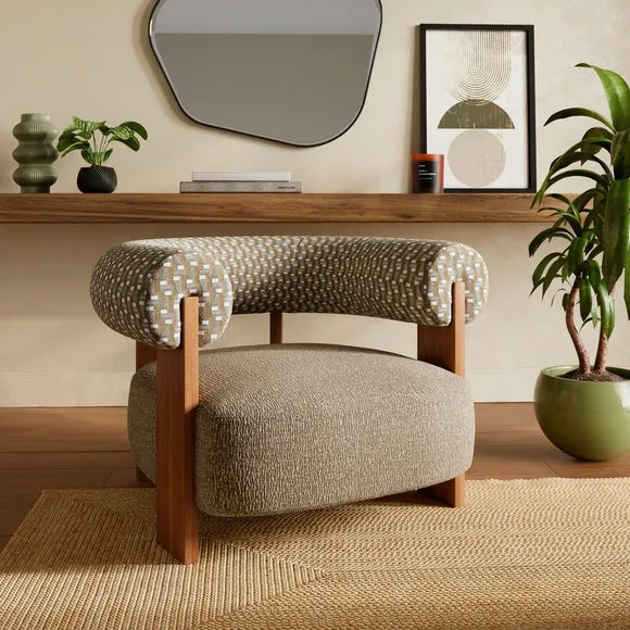 Fallon Cut Velvet Accent Chair 1