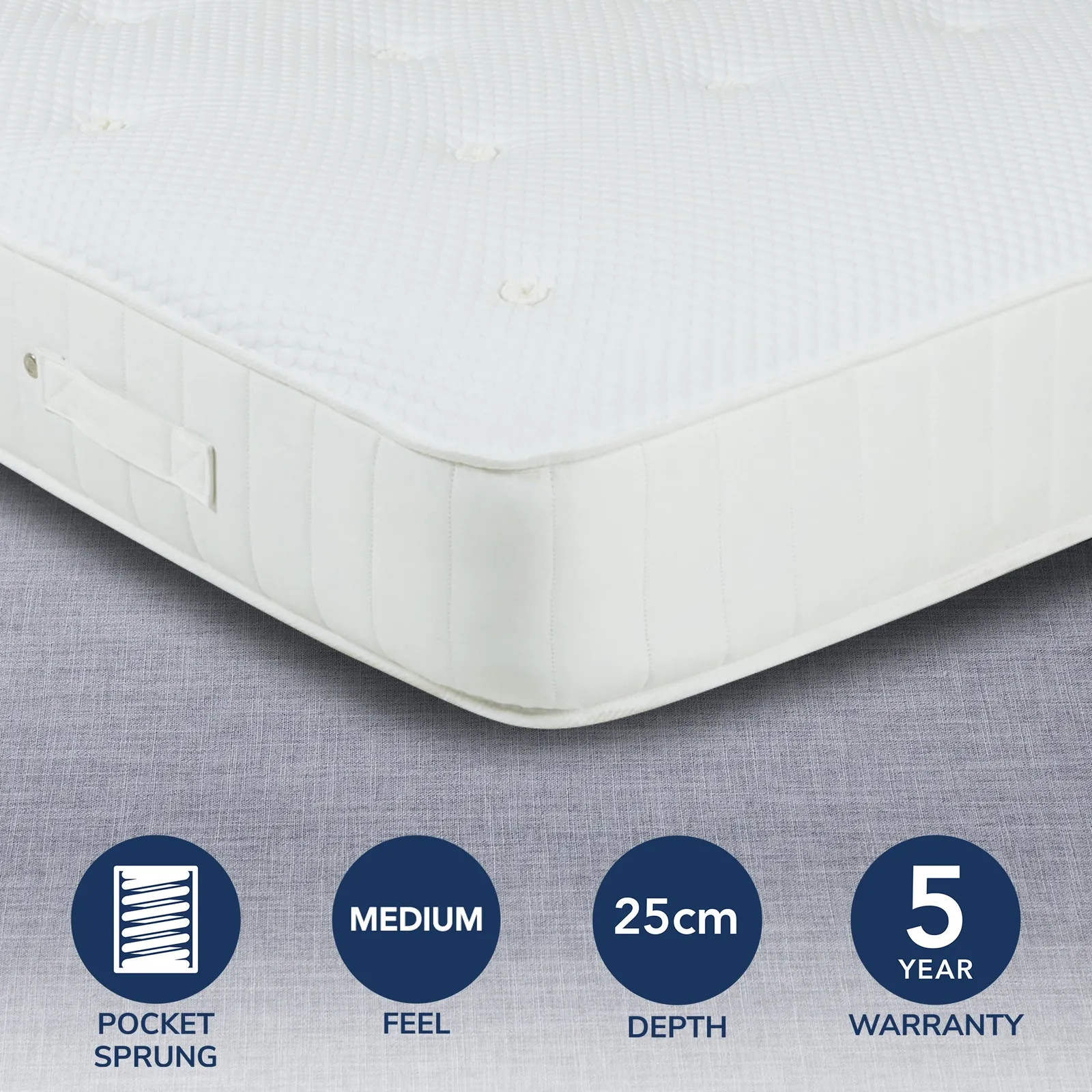 Fogarty Medium Eco Orthopedic 1000 Pocket Mattress White