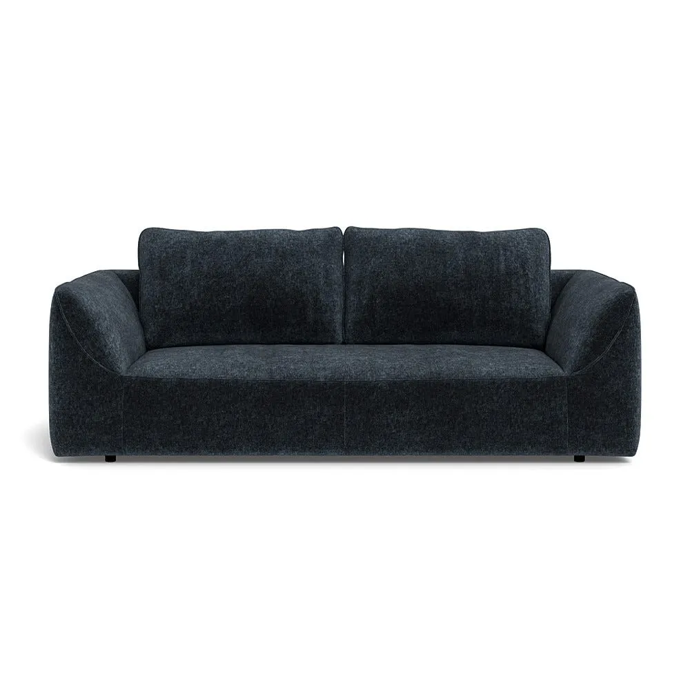 Heal's Morven 3 Seater Sofa Boucle Velvet Space Black Feet 1