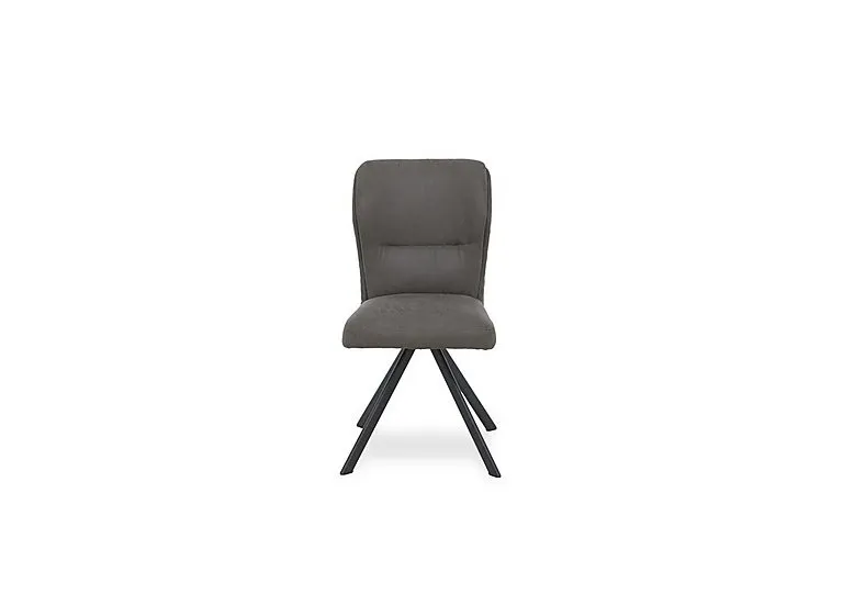 Terra Fabric Swivel Dining Chair - Steel
