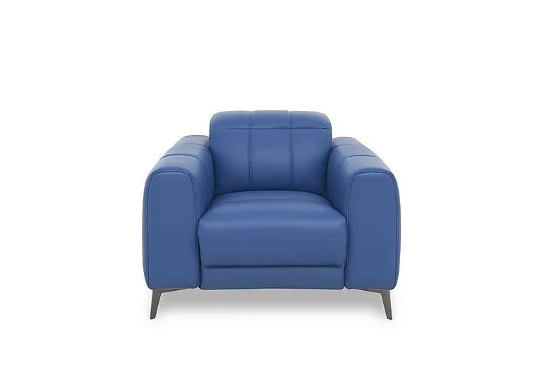 Ezra Leather Chair - Aegean