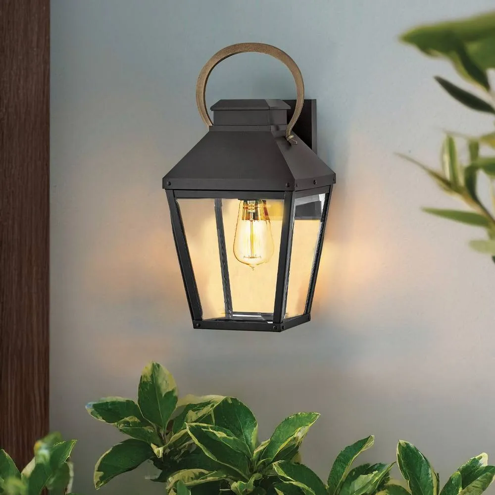 Netlighting Hinkley Dawson Outdoor Wall Lantern Black Burnished Bronze IP44 1x E27 2