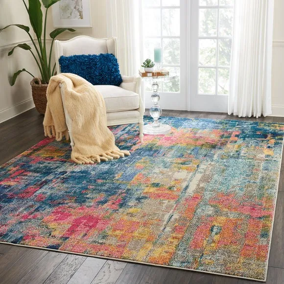 Celestial Blue and Yellow Rug 6