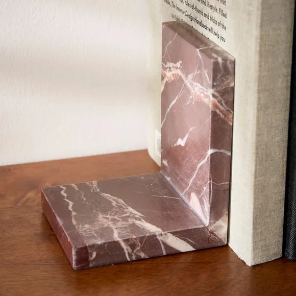 Red Levanto Marble Bookend